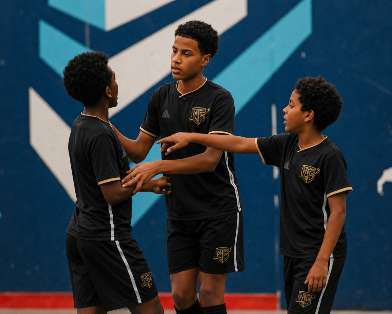 NextGen players celebrating on the pitch